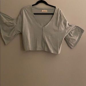 Crop to with bell sleeves